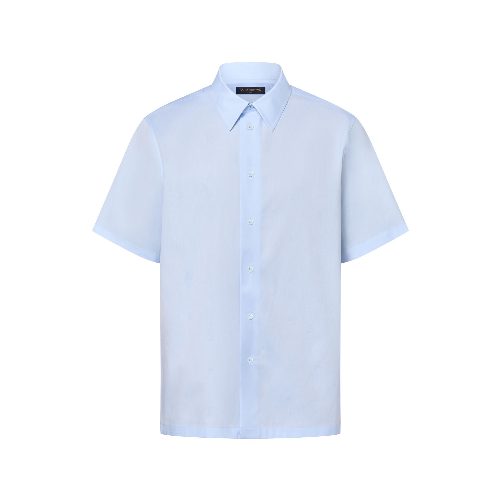 Short-Sleeved LV Blason Cotton Printed Oxford Shirt - Ready-to